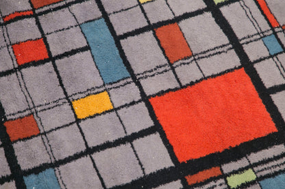 Modern Turkish Area Rug, 3.4x6.2 ft, 105x190 cm