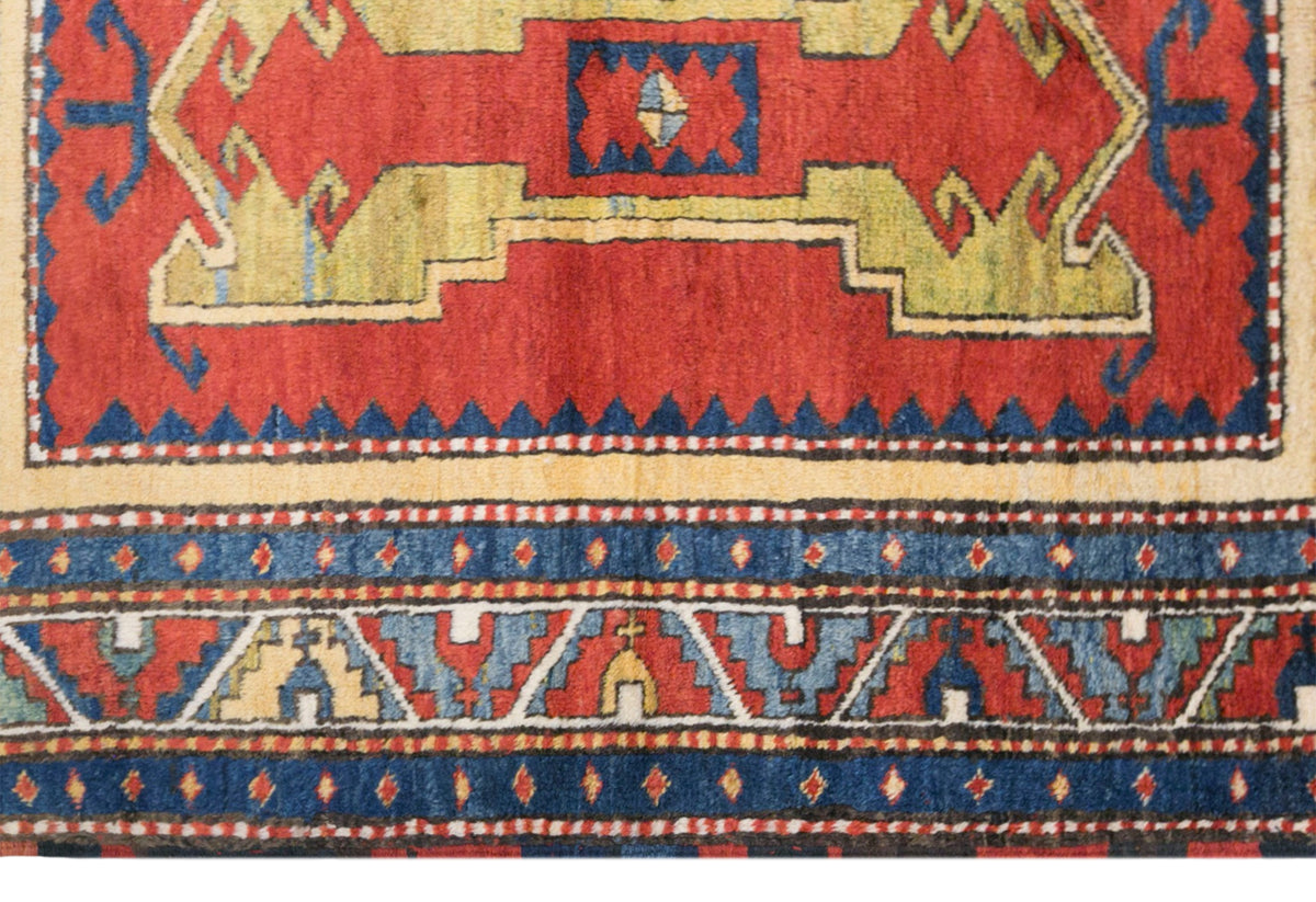 Vintage Caucasian Rug, 90 × 177 cm / 4.2 x 4.8 ft Handmade Wool Rug