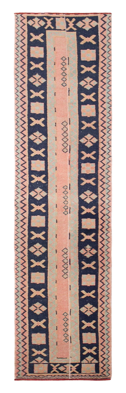 Turkish Runner Rug, 2x11.9 ft, 61x362 cm