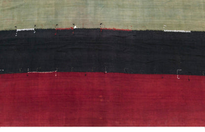 Vintage Turkish Curtain Kilim Rug, 9.7 x 13 ft, 296 x 400 cm, Handwoven Turkish Wool Kilim