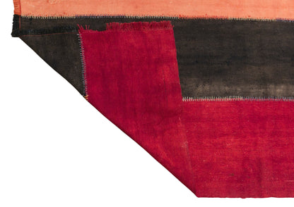 Vintage Turkish Curtain Kilim Rug, 6.7 x 16 ft, 205 x 480 cm, Handwoven Turkish Wool Kilim