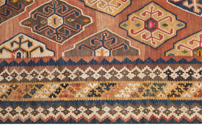 Old Kilim Rug 4.8 x 8.7 feet 145 x 265 cm