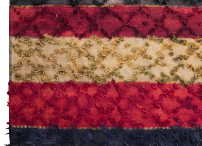 Vintage Turkish Curtain Kilim Rug, 8.4 x 15 ft, 255 x 465 cm, Handwoven Turkish Wool Kilim