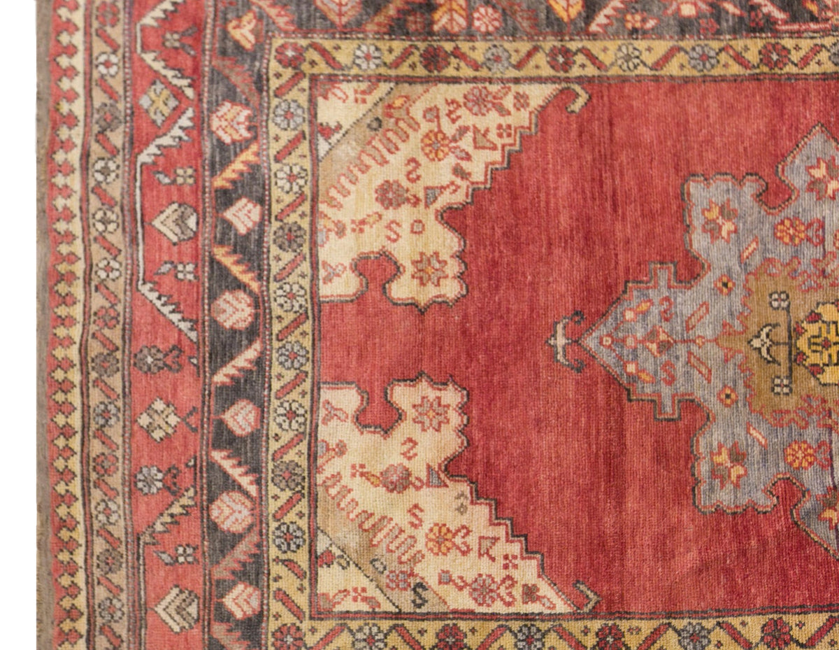 Vintage Konya Rug, 150 × 300 cm / 4.9 x 9.8 ft Rug, Handmade Wool Turkish Rug