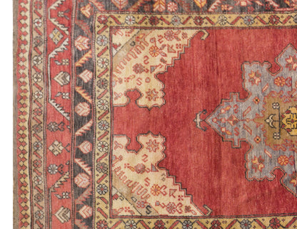 Vintage Konya Rug, 150 × 300 cm / 4.9 x 9.8 ft Rug, Handmade Wool Turkish Rug