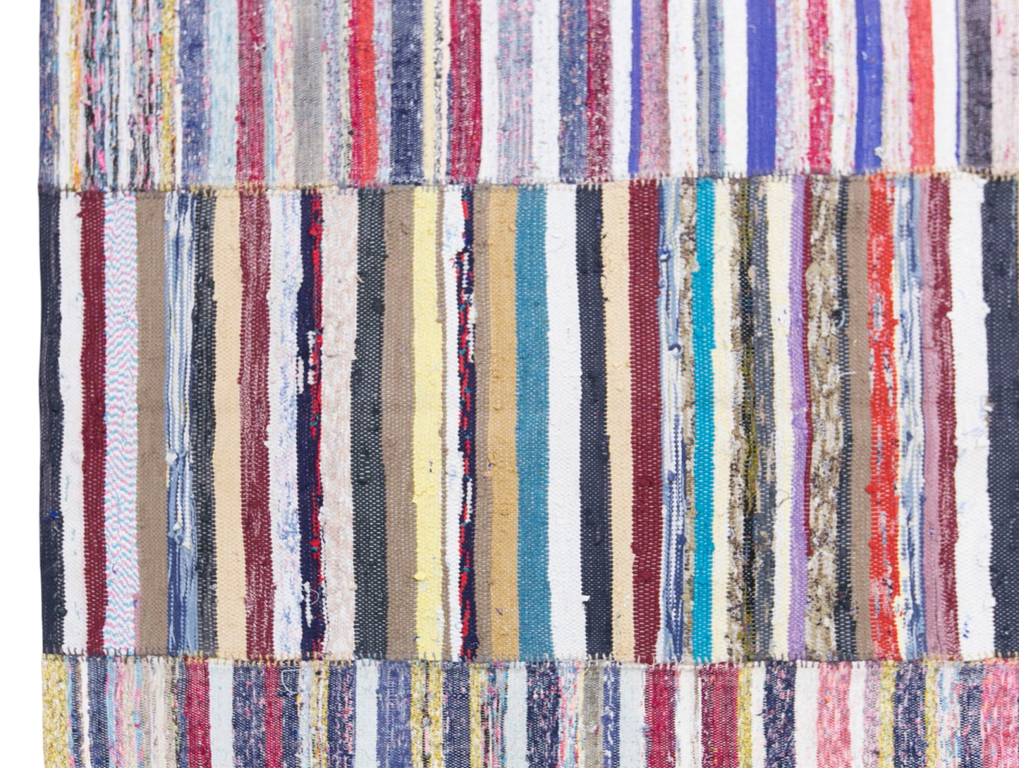 Vintage Turkish Minimal Kilim Rug, 210 × 255 cm / 6.9 x 8.4 ft Handmade Wool Flatweave Rug