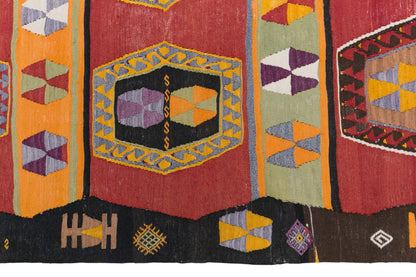 Vintage Konya Kilim, 185 x 360 cm / 6.1 x 12 feet