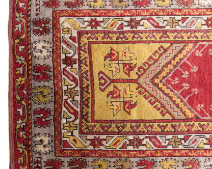 Vintage Konya Prayer Rug, 107 × 166 cm / 3.5 x 5.4 ft Handmade Wool Rug