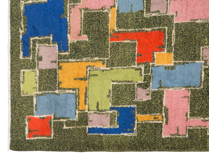 Modern Turkish Area Rug, 6.7x9.8 ft, 205x300 cm