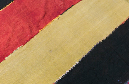 Vintage Konya Cihanbeyli Curtain Kilim Rug, 8.2 x 12 ft, 250 x 370 cm, Handwoven Turkish Wool Kilim