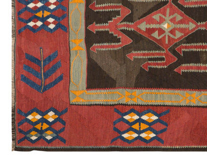 Antique Caucasian Avar Kilim 6.1 x 12.6 feet 187 x 385 cm