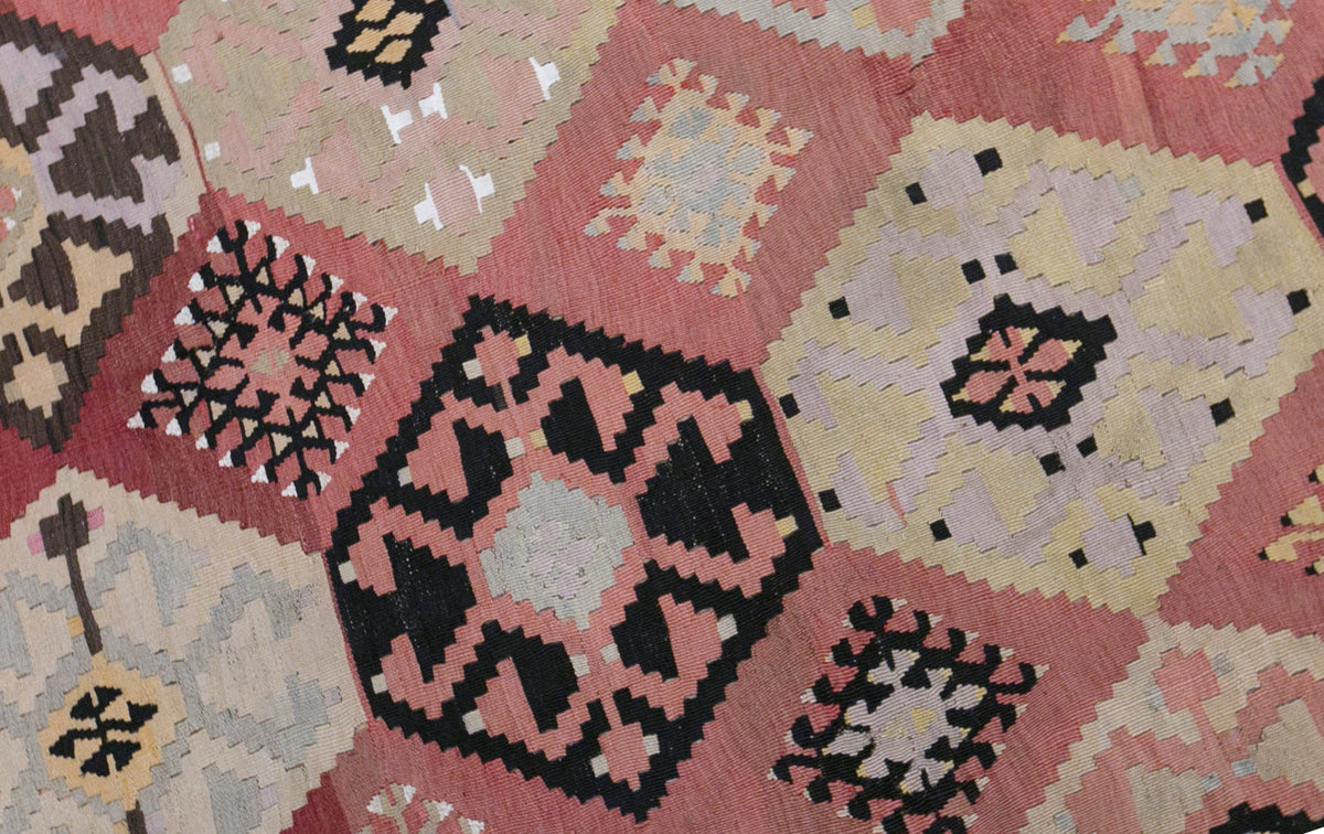 Vintage Caucasian Kilim, 168 x 365 cm / 5.5 x 12 feet