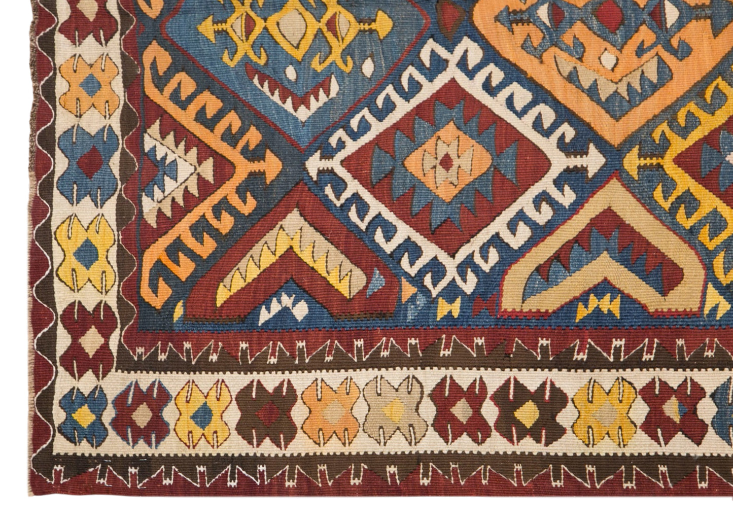 Antique Kilim Rug 5.3 x 8.9 feet 162 x 270 cm