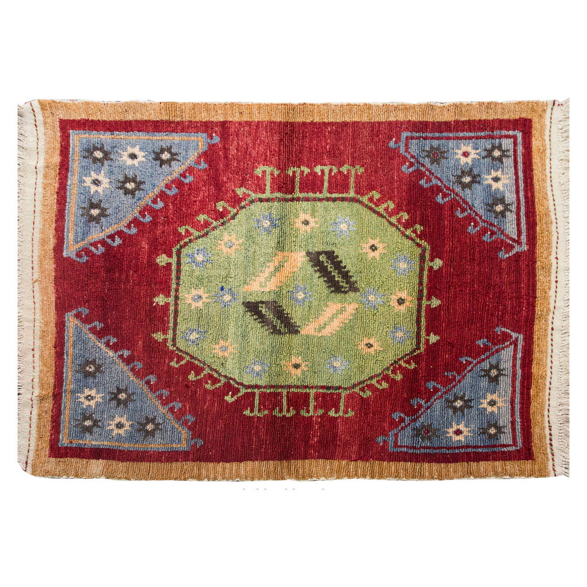 4x5'7" ft Turkish Tulu,Tulu Rug, Karapınar Tulu Rug, Vintage Tulu 122 x 170 cm