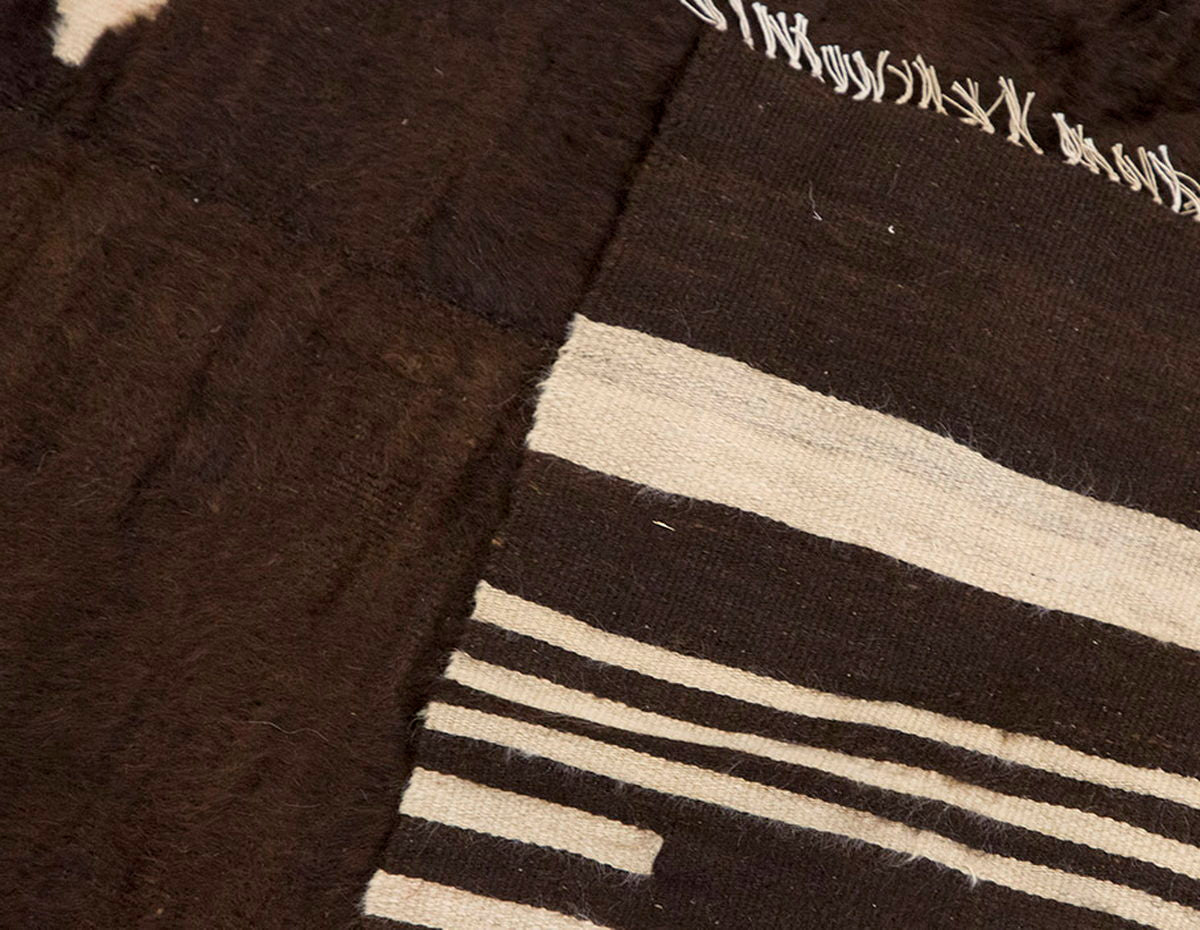 4x5, 4'1 x 5'2 ft, Siirt Blanket Kilim Rug, Siirt Blanket