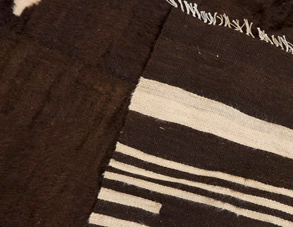 4x5, 4'1 x 5'2 ft, Siirt Blanket Kilim Rug, Siirt Blanket