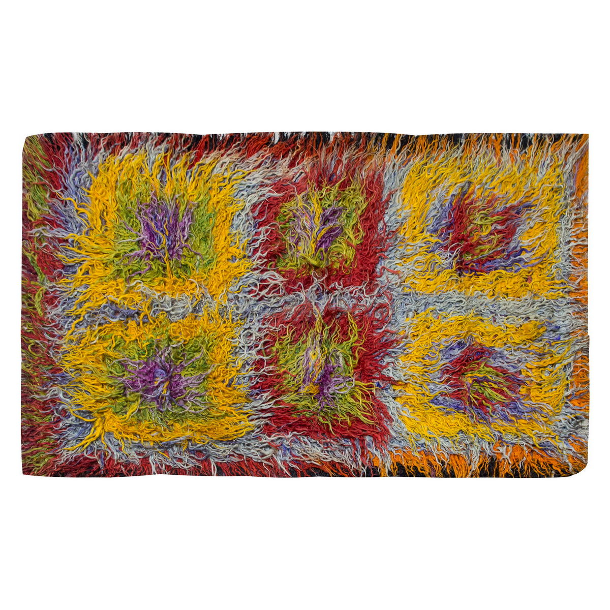 4x6'7" ft Turkish Tulu,Tulu Rug, Karapınar Tulu Rug, Vintage Tulu 122 x 200 cm