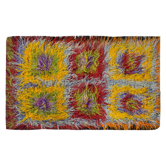 4x6'7" ft Turkish Tulu,Tulu Rug, Karapınar Tulu Rug, Vintage Tulu 122 x 200 cm