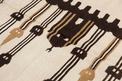 4x6, 4'5 x 6'3 ft, Siirt Blanket Kilim Rug, Siirt Blanket