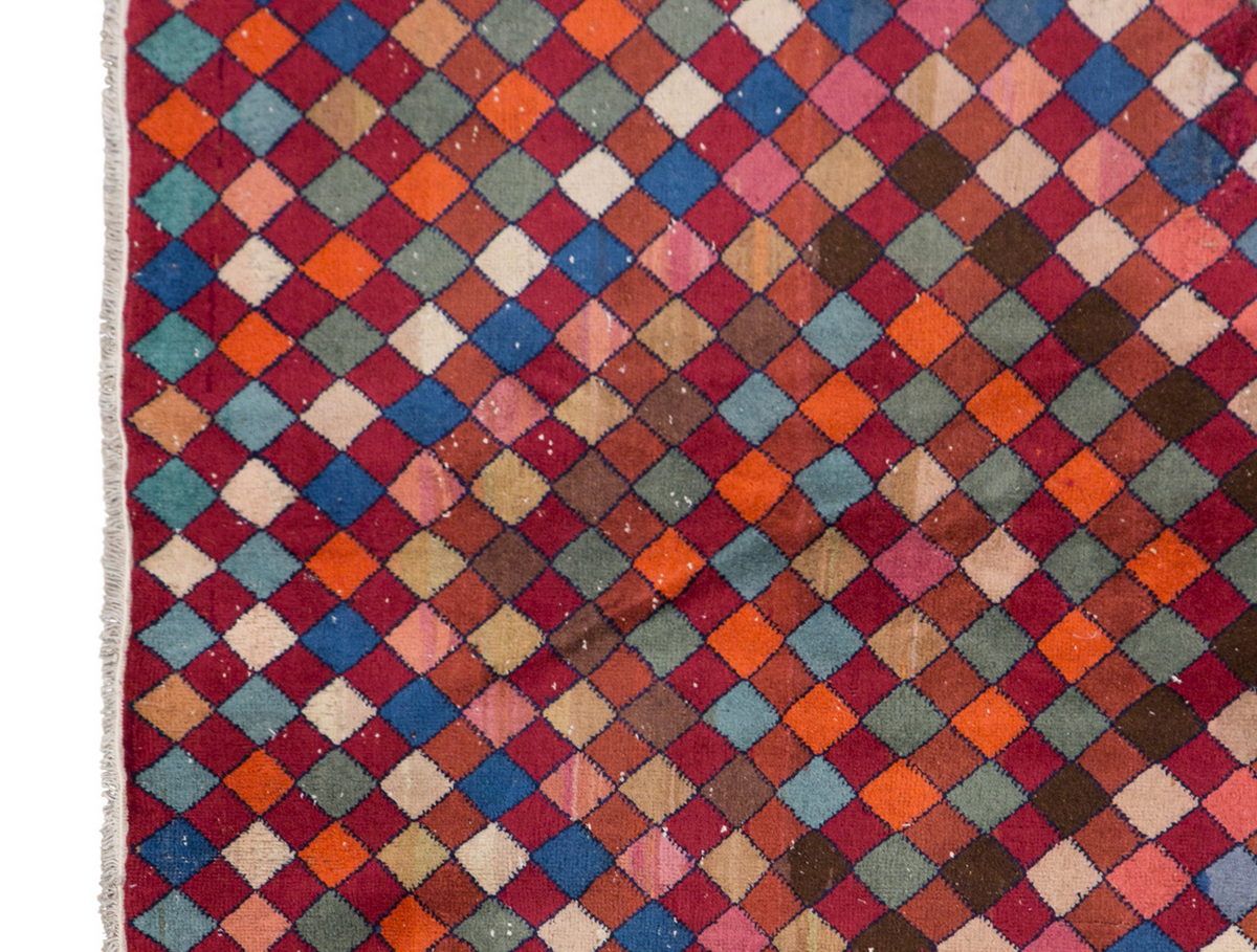 5'0" x 8'10" | 153 x 270 cm, Handwoven Boho Nomadic Rug, 1960s Wool on Wool