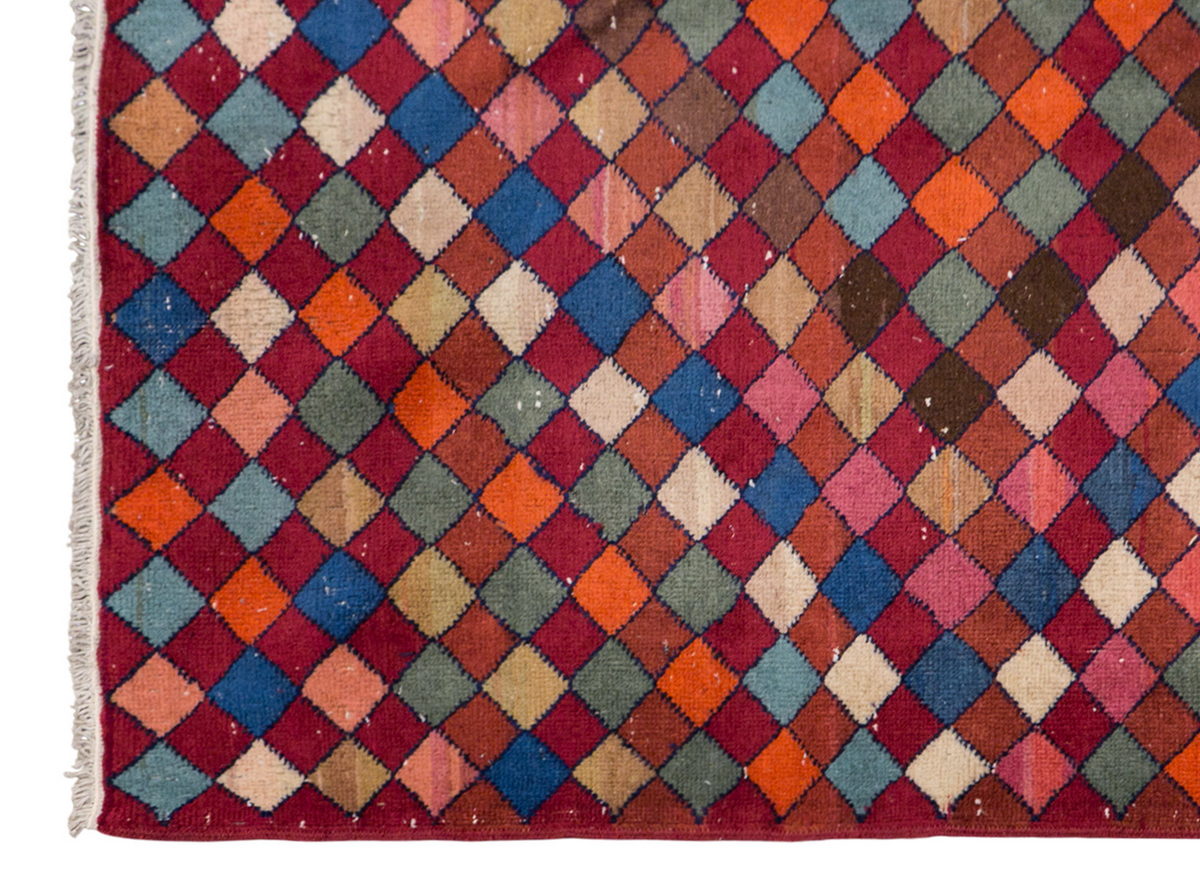 5'0" x 8'10" | 153 x 270 cm, Handwoven Boho Nomadic Rug, 1960s Wool on Wool