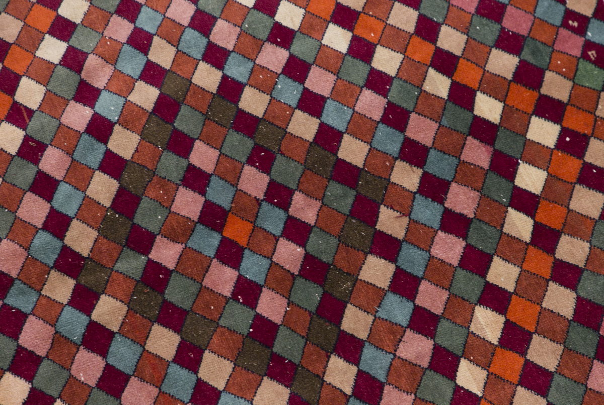 5'0" x 8'10" | 153 x 270 cm, Handwoven Boho Nomadic Rug, 1960s Wool on Wool