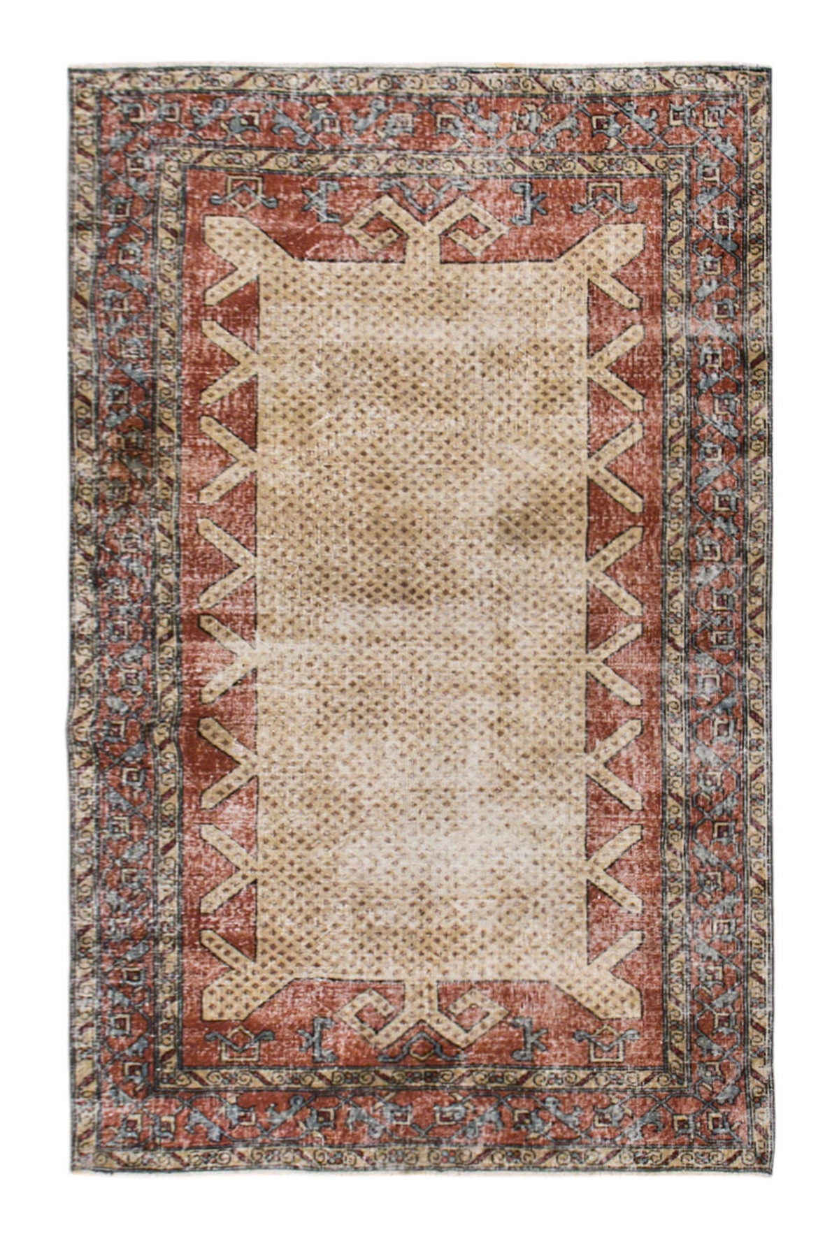 5'2" x 7'10" | 157 x 240 cm, Handwoven Turkish Rug, Bohemian & Traditional Design
