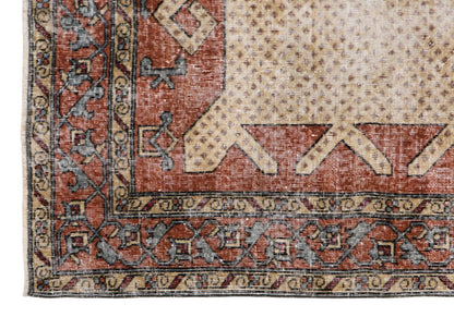 5'2" x 7'10" | 157 x 240 cm, Handwoven Turkish Rug, Bohemian & Traditional Design