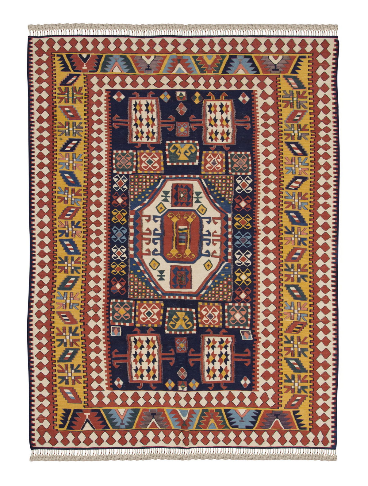 5.3x7.1 feet Kilim,5x7 Kilim Rug,Turkish Kilim Rug,Oushak Kilim,Handwoven Kilim, Handspun Wool Kilim Rug,New Kilim Rug,Natural Color Kilim