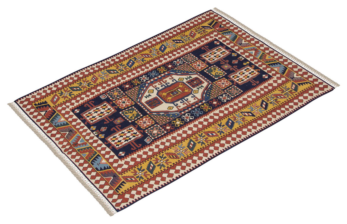 5.3x7.1 feet Kilim,5x7 Kilim Rug,Turkish Kilim Rug,Oushak Kilim,Handwoven Kilim, Handspun Wool Kilim Rug,New Kilim Rug,Natural Color Kilim
