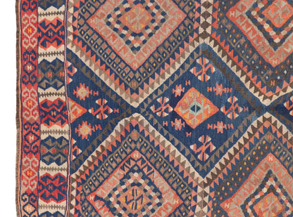 5.6 x 7.9 ft Kilim, Antique Kurdish Kilim