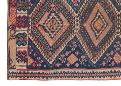 5.6 x 7.9 ft Kilim, Antique Kurdish Kilim