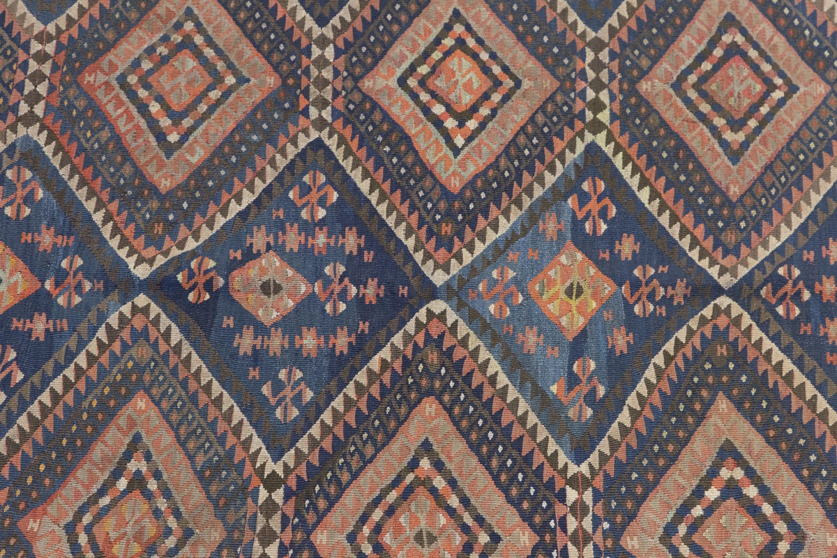 5.6 x 7.9 ft Kilim, Antique Kurdish Kilim