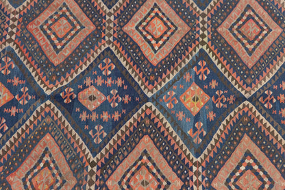 5.6 x 7.9 ft Kilim, Antique Kurdish Kilim