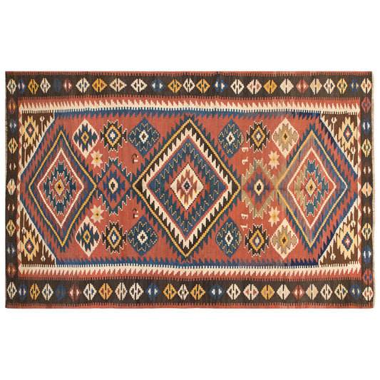 5 x 9.7 ft Kilim, Vintage Caucasian Kilim, Kazak Azerbaijan