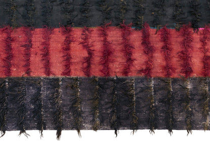 Vintage Turkish Curtain Kilim Rug, 7.1 x 14 ft, 215 x 435 cm, Handwoven Turkish Wool Kilim