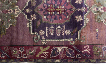 Vintage Konya Karapinar Rug, 125 × 190 cm / 4.1 x 6.2 ft Handmade Wool Rug