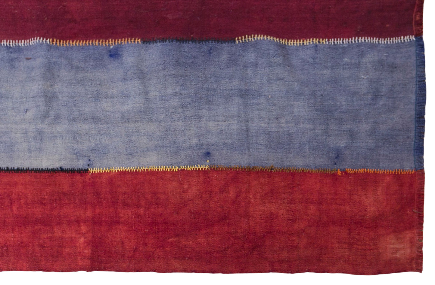 Vintage Turkish Curtain Kilim Rug, 6.7 x 15 ft, 205 x 458 cm, Handwoven Turkish Wool Kilim