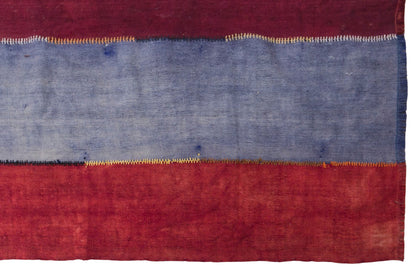 Vintage Turkish Curtain Kilim Rug, 6.7 x 15 ft, 205 x 458 cm, Handwoven Turkish Wool Kilim