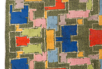 Modern Turkish Area Rug, 6.7x9.8 ft, 205x300 cm