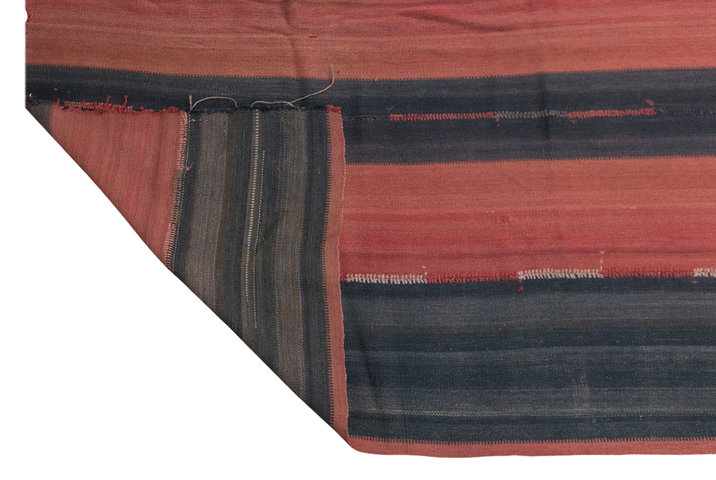 Vintage Turkish Curtain Kilim Rug, 6.4 x 16 ft, 195 x 495 cm, Handwoven Turkish Wool Kilim