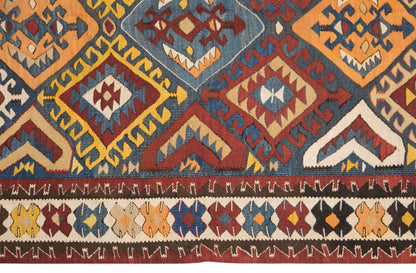 Antique Kilim Rug 5.3 x 8.9 feet 162 x 270 cm
