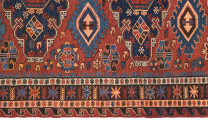 Vintage Turkish Area Rug, 4.4x5.7 ft, 135x175 cm