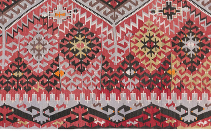 Vintage Oushak Kilim, 190 x 360 cm / 6.2 x 12 feet
