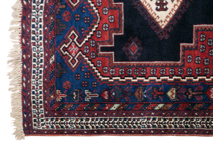 Vintage Turkish Small Rug, 125 x 145 cm / 4.1 x 4.8 feet