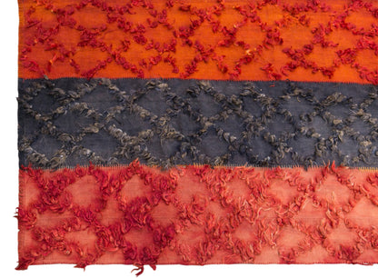Vintage Turkish Curtain Kilim Rug, 9.2 x 15 ft, 280 x 450 cm, Handwoven Turkish Wool Kilim
