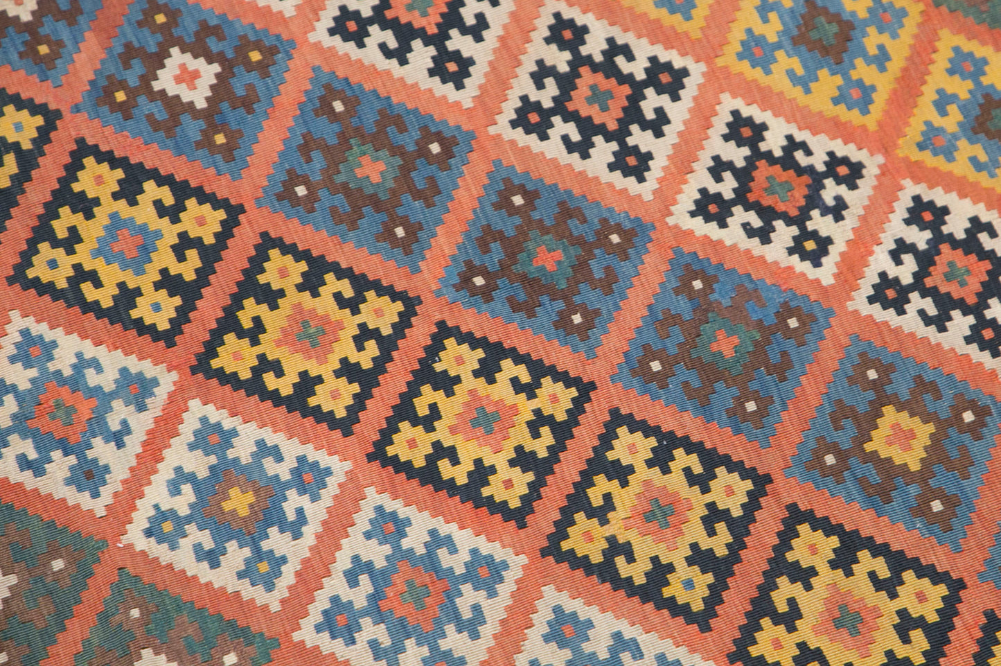 Antique Kilim Rug 4.8 x 8.4 feet 145 x 255 cm