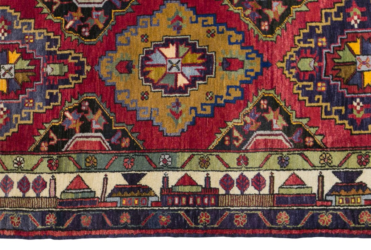 Vintage Konya Rug, 100 × 190 cm / 3.3 x 6.2 ft Handmade Wool Rug