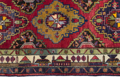 Vintage Konya Rug, 100 × 190 cm / 3.3 x 6.2 ft Handmade Wool Rug