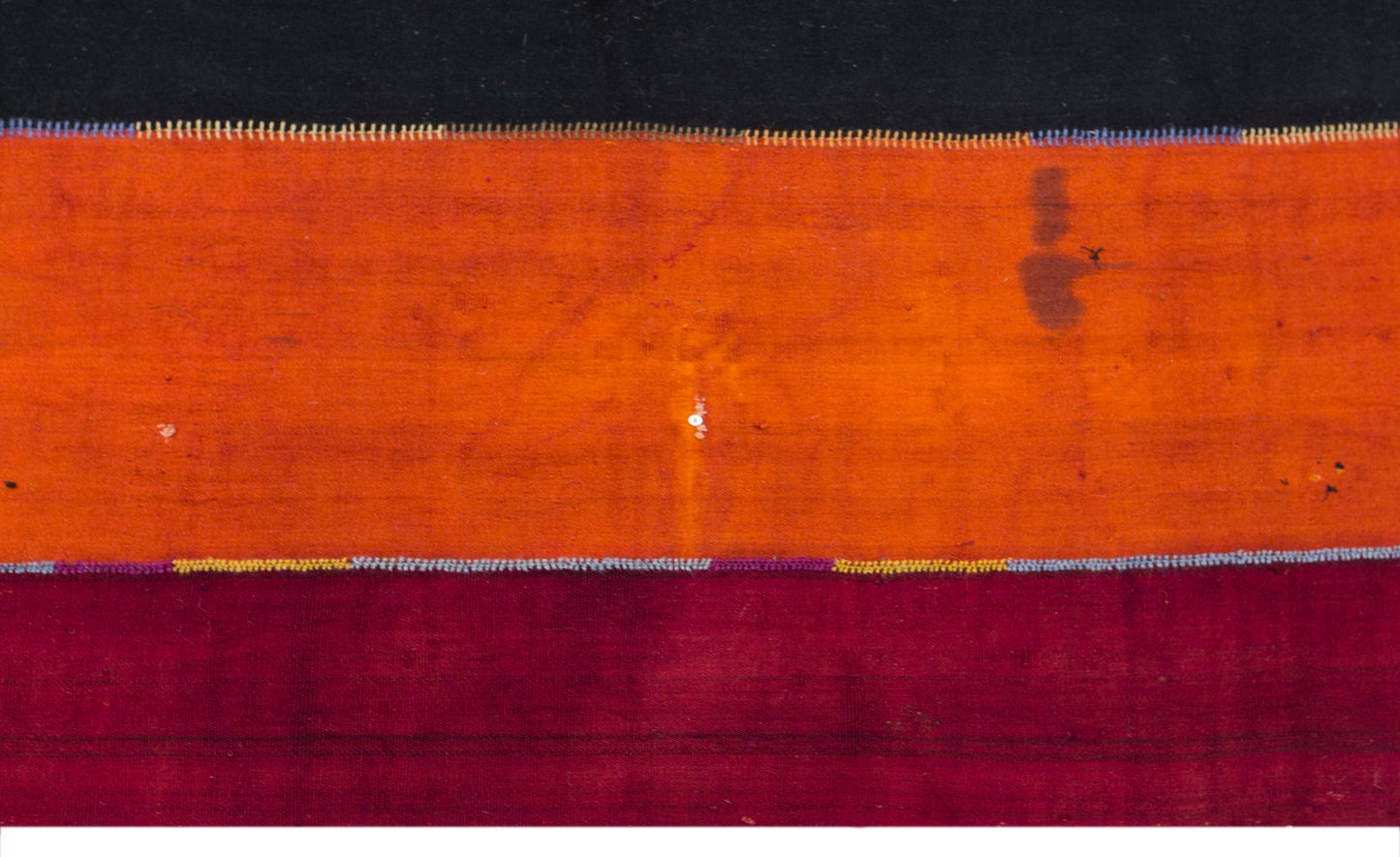 Vintage Turkish Curtain Kilim Rug, 7.1 x 15 ft, 215 x 455 cm, Handwoven Turkish Wool Kilim